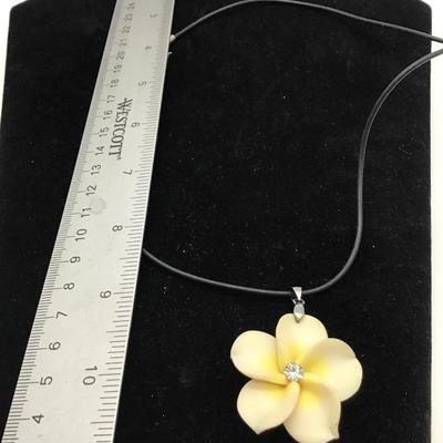 FIMO CLAY flower necklace