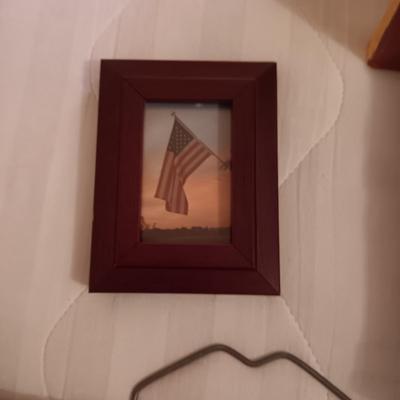 FRAMED PICTURES, PHOTO BOOK AND OIL ON CANVAS FLORAL PICTURE