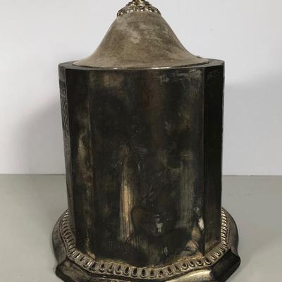 LOT 47B: Godinger Silver Art Co Museum Recreations of Antiques Paul Revere Reproduction Silver Plated Canister w/ Lid