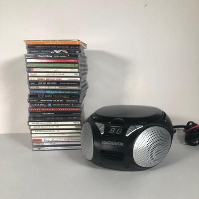 LOT 54G: Magnavox CD Boom Box Model MD6924 w/ Collection of CDs