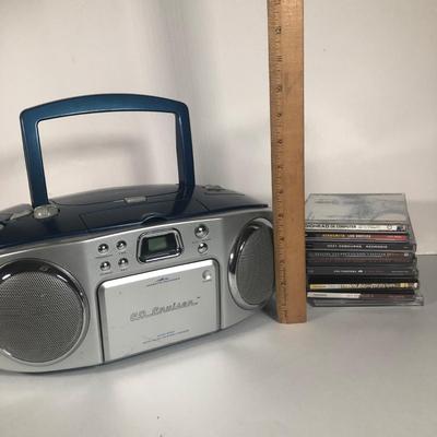 LOT 55G: Emerson CD Cruiser Model PD6528BL w/ Collection of Rock CDs