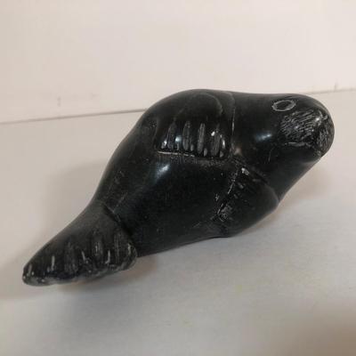 LOT 199L: Souvenir Collection - 1978 Signed Seal Sculpture, Glass Bowl w/ Metal Rim, Wood Maraca & More