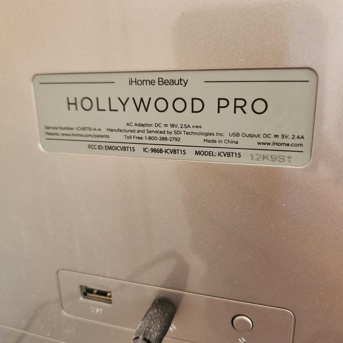 iHome Hollywood Pro Vanity Mirror w/ Built in Speakers & Bluetooth