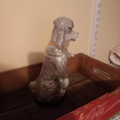 VINTAGE COCA-COLA WOODEN CRATE AND POODLE BEAM BOTTLE