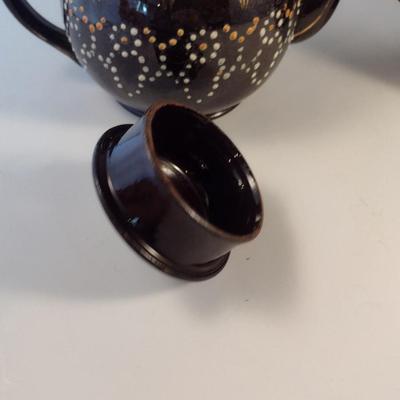 Pair of English Glazed Teapots