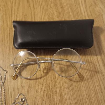 VINTAGE GLASSES, TRINKET BOX, PHOTO BOOK AND MORE