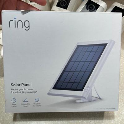 Ring indoor and outdoor camera and solar panels