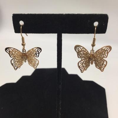 Tiny GT butterfly earrings
