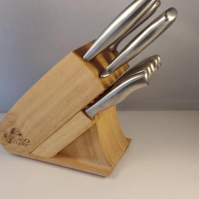 Chicago Cutlery Set with Wooden Block