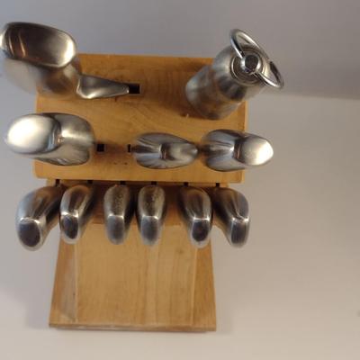 Chicago Cutlery Set with Wooden Block