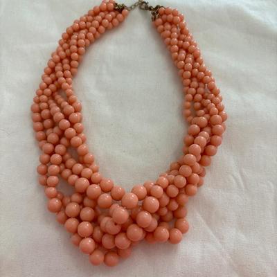 Six strand vintage bead necklace
