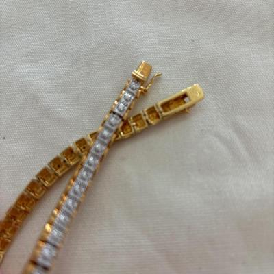 Gold plated tennis bracelet
