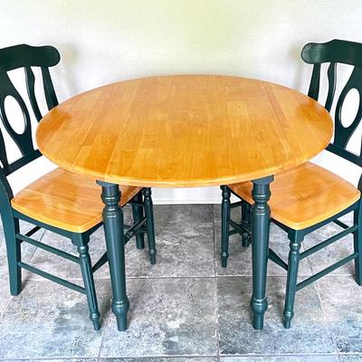 Drop Leaf Breakfast Table and 2 Chairs