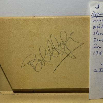 BOB HOPE Hand Signed Autograph in Vienna Austria 1957 in Very Good Preowned Condition.