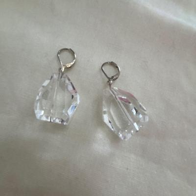 Large Real crystal dingle earrings
