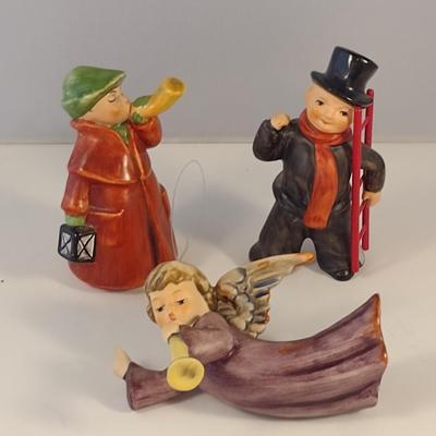 Collection of Three Hummels- Angel, Chimney Sweep, Boy with Horn and Lantern