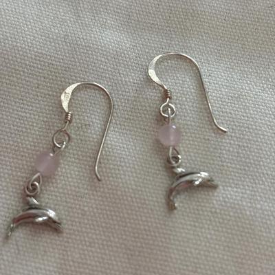 925 Little dolphin earrings