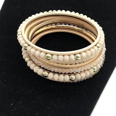 Kendall and James rose gold and light pink bracelet set