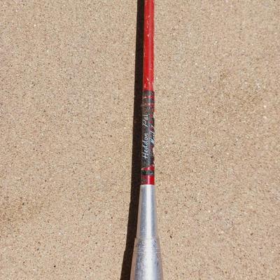 TACKLE BOX WITH SOME TACKLE AND 2 FISHING POLES