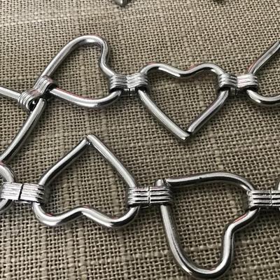 Silver Link Heart Chain Belt S/M