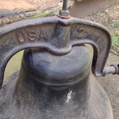 Vintage Cast Iron School/Church Bell USA No. 2 with Harness (MB)