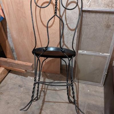 Antique Wrought Iron Ice Cream Parlor Chair