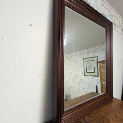 Solid Wood Beveled Mirror