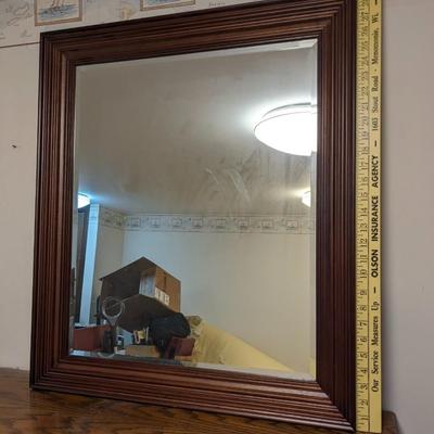 Solid Wood Beveled Mirror