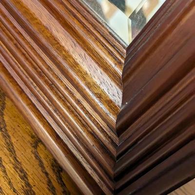 Solid Wood Beveled Mirror