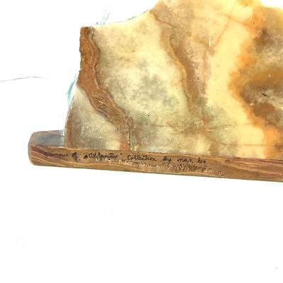 277 NanLee "Neptune's Chariot" Hand Painted Unpolished Onyx