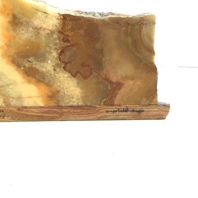 277 NanLee "Neptune's Chariot" Hand Painted Unpolished Onyx