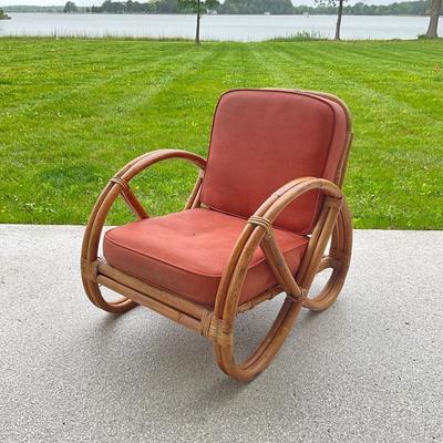 809 Mid Century Rattan Pretzel Chair