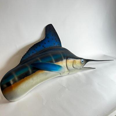 811 Vintage Atlantic Blue Marlin Partial Fiberglass Taxidermy Mount