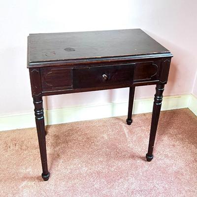 Solid Wood Antique Desk or Side Table with Drawer