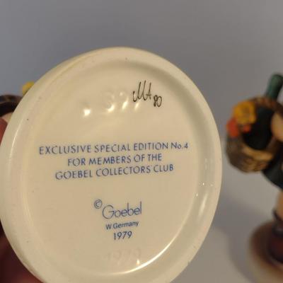 Pair of Hummel Figurines- Boy and Girl with Valentine Hearts