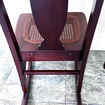 Vintage Solid Wood Cane Seat Chair and Rocker