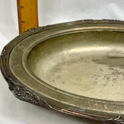 Oval Serving Bowl, silver plate