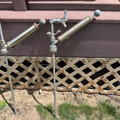 REPURPOSED KEG TAPS FOR YARD ART