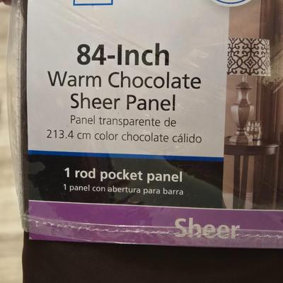 New 1 Panel Chocolate Sheer Panel