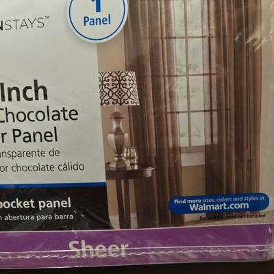 New 1 Panel Chocolate Sheer Panel