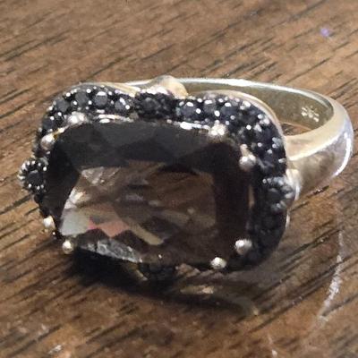 Sterling Silver and Smokey Quartz Ring