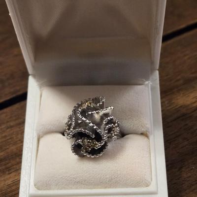 Sterling & Cubic Zirconia Ring
