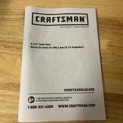 Craftsman 8 1/4” Table Saw (G-MG)