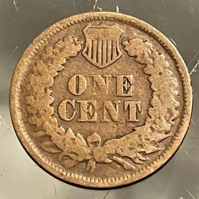 1867 GOOD CONDITION SEMI-KEY DATE INDIAN HEAD CENT AS PICTURED.