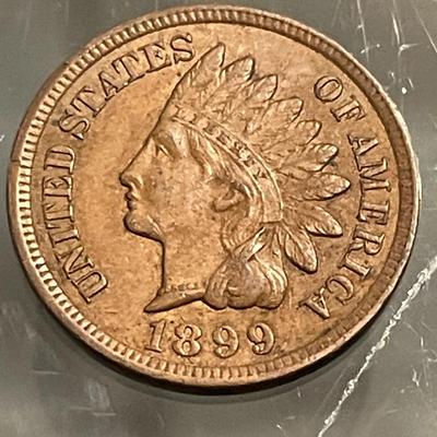 1899 AU CONDITION INDIAN HEAD CENT AS PICTURED.