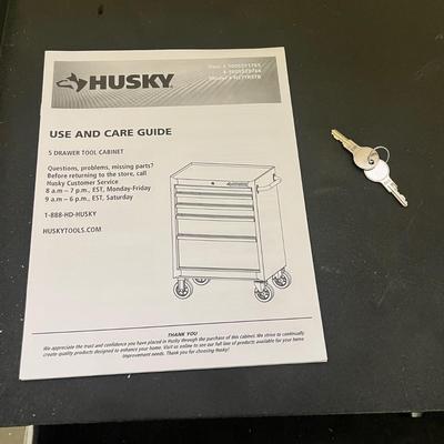 Husky Rolling 5-Drawer Tool Box W/Keys (G-MG)