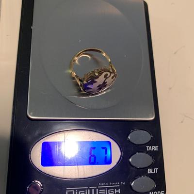 18k Yellow Gold Estate Ring Size 7.5 6.7 grams