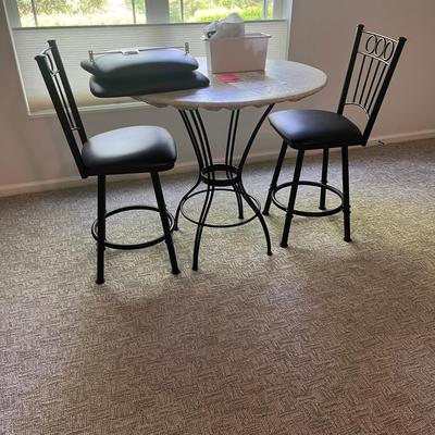 Trica Glass Top Table & Chairs (BLR-MG)