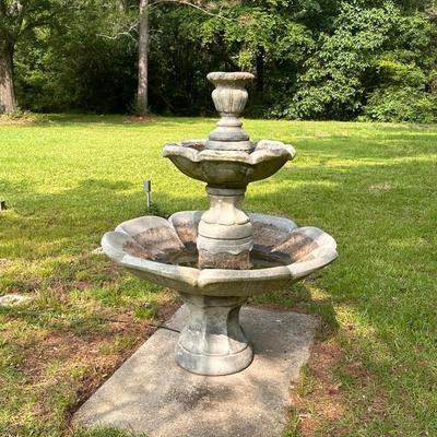 Tiered Cement Fountain