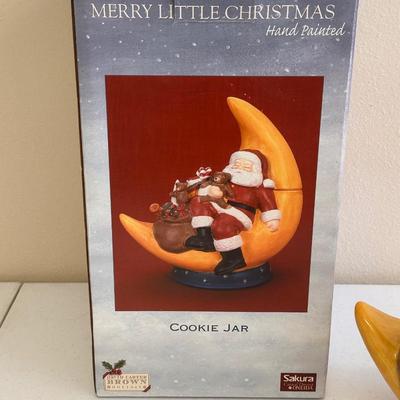 ONEIDA ~ Davis Carter Cookie Jar ~ Merry Little Christmas